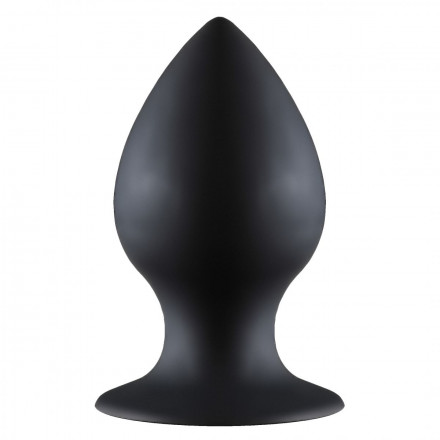 Чёрная анальная пробка Thick Anal Plug Medium - 9,5 см. 