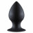 Чёрная анальная пробка Thick Anal Plug Medium - 9,5 см. 