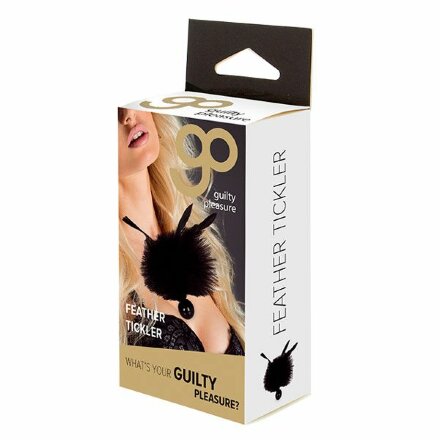 Черная метелка с круглой ручкой FEATHER TICKLER 