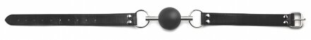 Кляп-шар на чёрных ремешках Solid Ball Gag 
