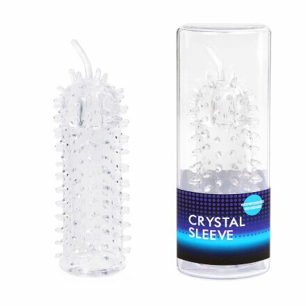Закрытая рельефная насадка Crystal sleeve с усиками - 12 см. 