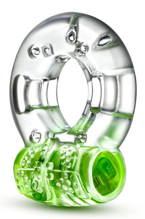 Зеленое эрекционное виброкольцо Arouser Vibrating C-Ring 
