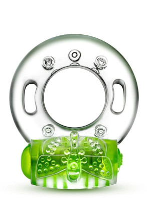 Зеленое эрекционное виброкольцо Arouser Vibrating C-Ring 