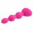 Розовый анальный вибростимулятор Anal Beads S с пультом ДУ - 14,5 см.  