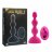 Розовый анальный вибростимулятор Anal Beads S с пультом ДУ - 14,5 см.  