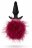 Силиконовая анальная пробка с бордовым заячьим хвостом Fur Pom Pom - 12,7 см. 