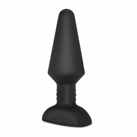 Большая чёрная вибропробка Rimming Plug XL - 16 см. 