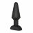 Большая чёрная вибропробка Rimming Plug XL - 16 см. 