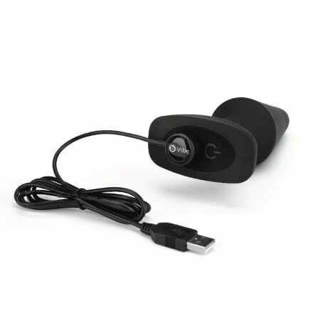 Большая чёрная вибропробка Rimming Plug XL - 16 см. 