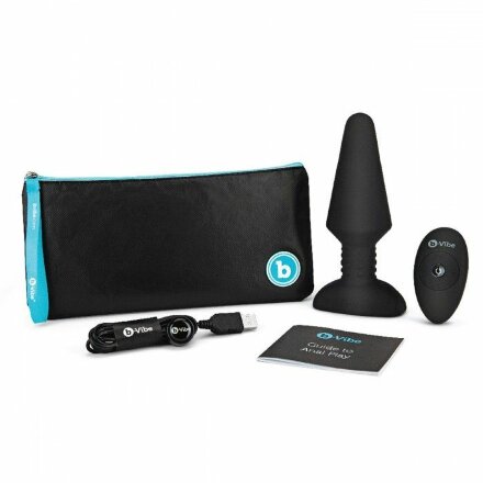 Большая чёрная вибропробка Rimming Plug XL - 16 см. 