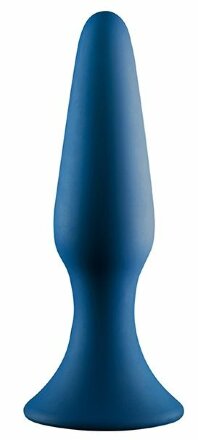 Синяя анальная пробка METAL BALL BUTT PLUG - 15 см. 