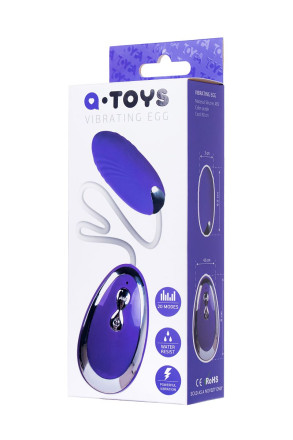 Фиолетовое виброяйцо A-Toys - 6,5 см. 