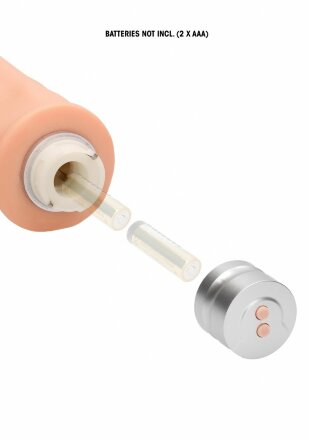 Телесный вибратор-реалистик Vibrating Dildo - 19,5 см. 