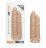 Телесный сдвоенный фаллоимитатор Double Trouble Double Shaft Dildo - 24 см. 