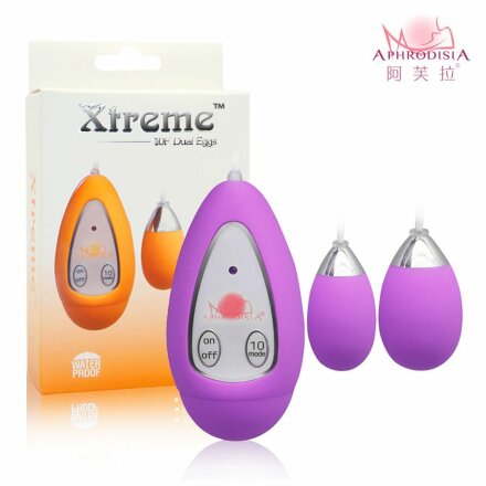 Фиолетовые виброяйца Xtreme 10F Dual Eggs 