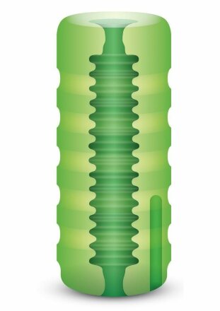 Зеленый мастурбатор с вибрацией Zolo Original Squeezable Vibrating Stroker 