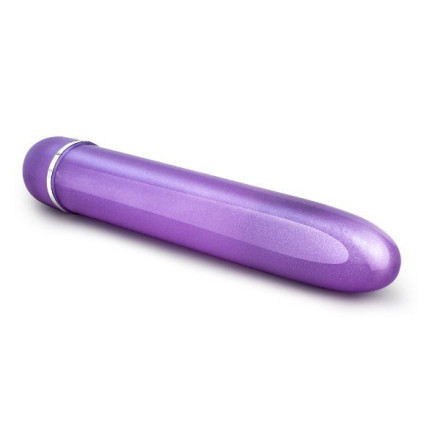 Фиолетовый тонкий классический вибратор Slimline Vibe - 17,8 см. 