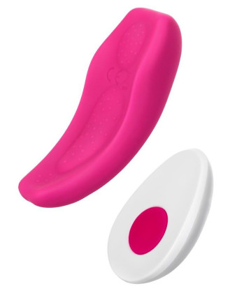 Розовый вибратор FLIRTY для ношения в трусиках 
