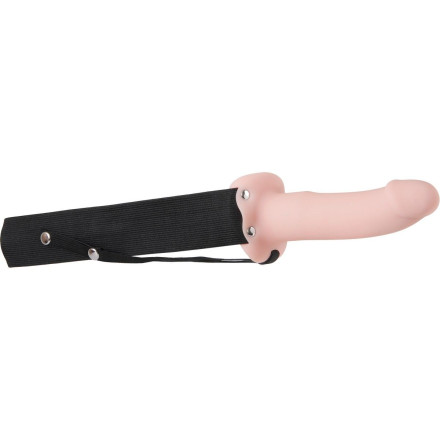 Полый поясной фаллоимитатор FlexSkin Hollow Strap-On - 15,2 см. 
