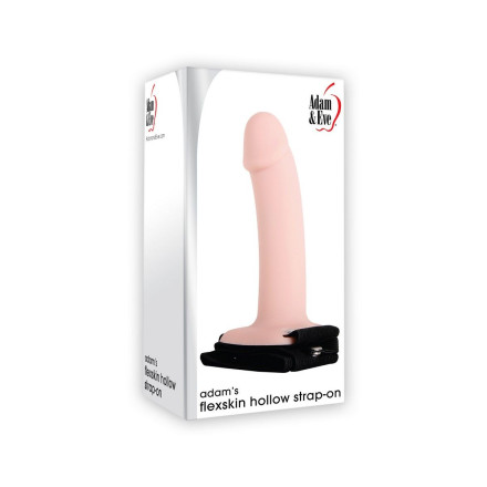 Полый поясной фаллоимитатор FlexSkin Hollow Strap-On - 15,2 см. 