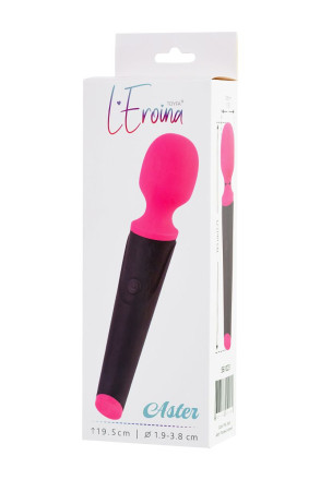 Черно-розовый вибростимулятор ASTER - 19,5 см. 