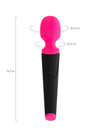 Черно-розовый вибростимулятор ASTER - 19,5 см. 