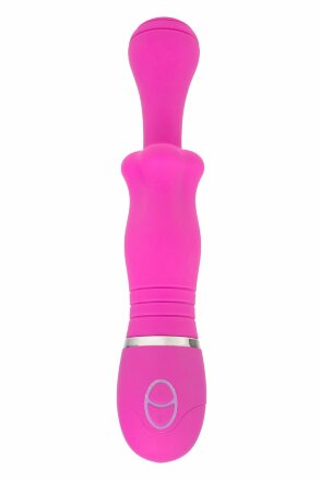 Розовый вибромассажёр с вращающейся головкой THE CHARLOTTE ROSE PINK INTERNAL ROTATION - 23 см. 