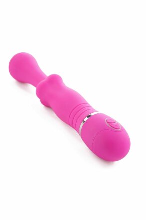 Розовый вибромассажёр с вращающейся головкой THE CHARLOTTE ROSE PINK INTERNAL ROTATION - 23 см. 