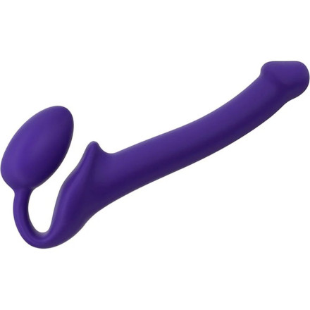 Фиолетовый безремневой страпон Silicone Bendable Strap-On - size S 