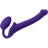 Фиолетовый безремневой страпон Silicone Bendable Strap-On - size S 