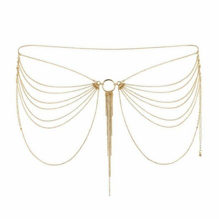 Золотистое украшение из цепочек Magnifique Metallic Chain Waist Jewelry 