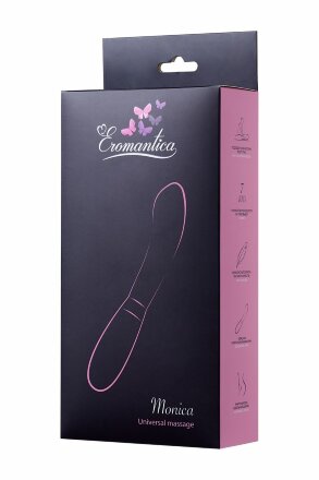 Розовый массажер Eromantica Monica - 21 см. 