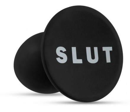 Черная анальная пробка Slut Plug - 6,3 см. 