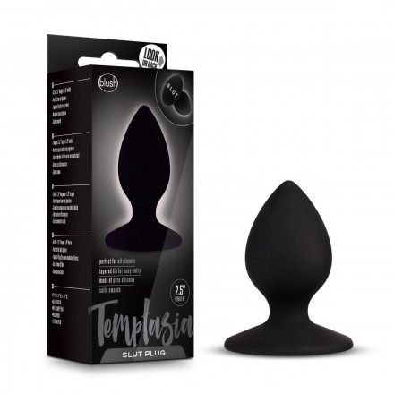 Черная анальная пробка Slut Plug - 6,3 см. 
