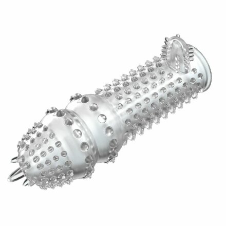 Закрытая прозрачная насадка Crystal sleeve - 12,8 см. 