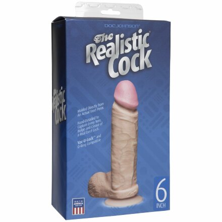 Фаллоимитатор на присоске The Realistic Cock 6” with Removable Vac-U-Lock Suction Cup - 17,3 см. 