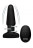Черная анальная пробка Slim R Smooth Rimming Plug with Remote - 14 см. 