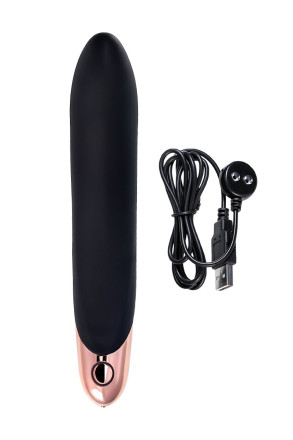 Черный вибратор Waname D-Splash Waterfall - 21,3 см. 