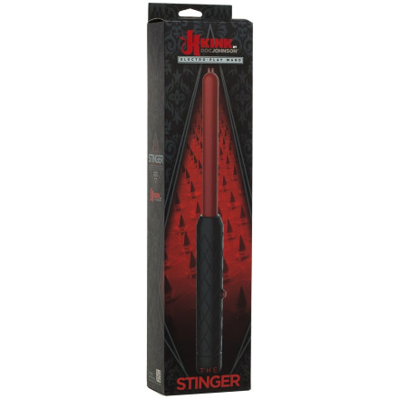 Черно-красный жезл для электростимуляции The Stinger Electro-Play Wand - 38,1 см. 