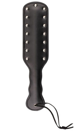 Черная шлепалка с клепками Yes,Master - 32 см. 