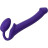Фиолетовый безремневой страпон Silicone Bendable Strap-On - size M 