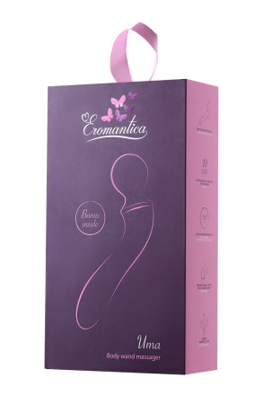 Фиолетовый вибромассажер Eromantica Uma - 20 см. 