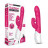 Розовый вибромассажер с клиторальной стимуляцией Clitoral Suction Rabbit - 24,5 см. 