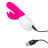 Розовый вибромассажер с клиторальной стимуляцией Clitoral Suction Rabbit - 24,5 см. 