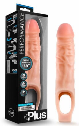 Телесный реалистичный фаллоудлинитель 9 Inch Silicone Cock Sheath Penis Extender - 22,86 см. 