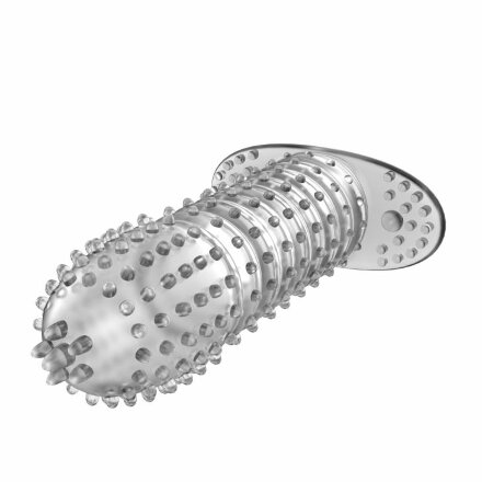 Закрытая прозрачная насадка Crystal sleeve - 12 см. 