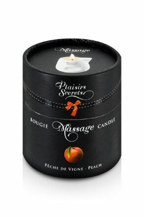 Массажная свеча с ароматом персика Bougie Massage Gourmande Pêche - 80 мл. 