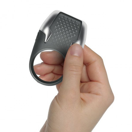 Серое эрекционное кольцо Climaximum Tyro 