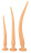 Набор из 3 телесных удлиненных анальных пробок Super Long Flexible Butt Plug Set 