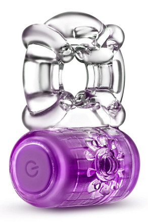 Фиолетовое эрекционное виброкольцо One Night Stand Vibrating C-Ring 